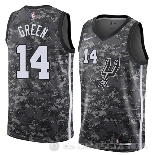 Camiseta Danny Green #14 San Antonio Spurs Ciudad 2018 Gris - Haga un click en la imagen para cerrar